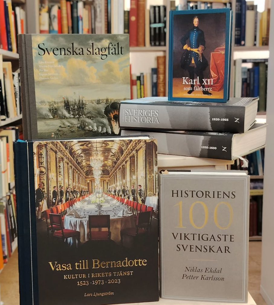 Historiska bokverk på display